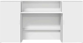 vidaXL Γραφείο υποδοχής Λευκό 200x50x103,5 εκ. Επεξεργασμένο Ξύλο