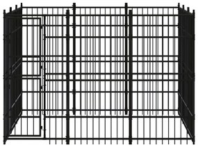 Κλουβί Σκύλου Εξωτερικού Χώρου 8,29 μ² από Ατσάλι - Μαύρο