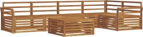 vidaXL Σειρά Καναπέ Εξωτερικού 6 pcs Φυσικό