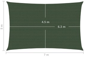 ΠΑΝΙ ΣΚΙΑΣΗΣ ΣΚΟΥΡΟ ΠΡΑΣΙΝΟ 5 X 7 Μ. ΑΠΟ HDPE 160 ΓΡ./Μ² 311467