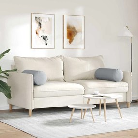 vidaXL Μαξιλάρια Στήριγμα 2 pcs Ανοιχτό γκρι Ø 25 x 70 cm ύφασμα