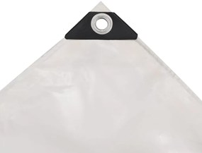 vidaXL Μουσαμάς Λευκός 6 x 8 μ. 650 γρ./μ.²