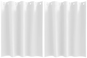 vidaXL Κουρτίνες 2 pcs Καθαρό Λευκό 140 x 140 cm Πολυεστέρας