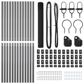 vidaXL Στύλος Περιφράξεων Γκρι 25 x 1 μ (12 x 12 χλστ. συρματόπλεγμα)