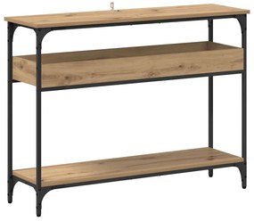 vidaXL Τραπέζι κονσόλας με ράφι artisan δρυς 100 x 29 x 75 εκ.