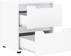 vidaXL Κομοδίνο VISNES Λευκό 45x40x50 εκ. από Τεχνητό Ξύλο
