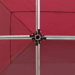 Κιόσκι Πτυσσόμενο Επαγγελματικό Μπορντό 6 x 3 μ. Αλουμινίου - Κόκκινο