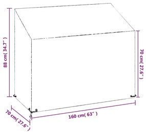 ΚΑΛΥΜΜΑΤΑ ΠΑΓΚΟΥ ΜΕ 8 ΚΡΙΚΟΥΣ 2 ΤΕΜ. 160X70X70/88 ΕΚ. ΠΟΛΥΑΙΘ. 3155390