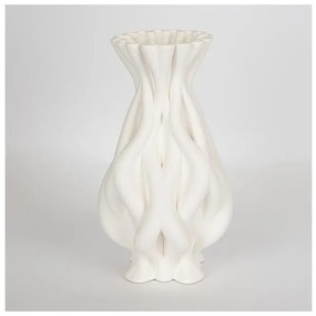 Βάζο Πορσελάνινο 3d Λευκό 15x15x27cm 752-21069 Estheti-752-21069-Λευκό 752-21069