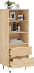 vidaXL Ντουλάπι Sonoma Δρυς 40x36x110 εκ. από Επεξεργασμένο Ξύλο