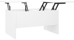 Τραπεζάκι Σαλονιού Λευκό 80x50x42,5 εκ. Επεξεργασμένο Ξύλο - Λευκό