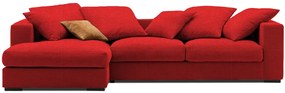 Γωνιακός καναπές Pilo-Προσαρμόσιμη-245φ 165β εκ.-Κόκκινο (Star4623)