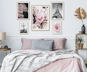 Σύνθεση κάδρων φυσικό ξύλο Roses &amp; Paris PST005