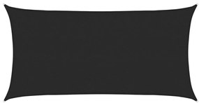 vidaXL Πανί Σκίασης Μαύρο 2 x 4 μ. από HDPE 160 γρ./μ²