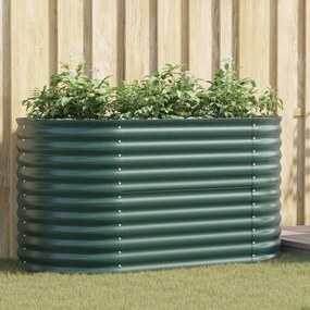 vidaXL Ανεβασμένο Κρεβάτι Πράσινο 160 x 80 x 81 cm Ατσάλι