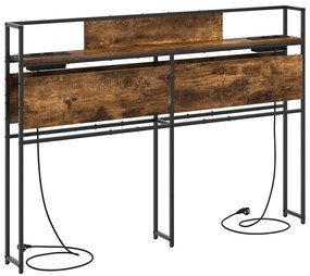 vidaXL Κεφαλάρι Αποθήκης Καπνιστή δρυς 135 cm Επεξεργασμένο ξύλο