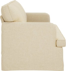 vidaXL Καναπές 180cm Κρεμ Μέταλλο