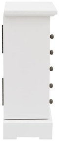 Κοσμηματοθήκη με Καθρέφτη 25 x 13,5 x 34 εκ. από MDF - Λευκό