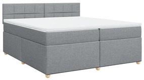 ΚΡΕΒΑΤΙ BOXSPRING ΜΕ ΣΤΡΩΜΑ ΑΝΟΙΧΤΟ ΓΚΡΙ 200X200 ΕΚ. ΥΦΑΣΜΑΤΙΝΟ 3289087