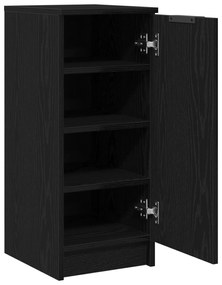 vidaXL Ντουλάπι Παπουτσιών Μαύρο Δρύς 30x35x70 εκ από Επεξεργασμένο Ξύλο
