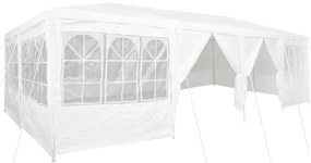 vidaXL Σκηνή Πάρτυ Λευκό 800 x 400 x 266 εκ Πολυεστέρας και Χάλυβας