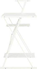 vidaXL Γραφείο με Ράφια Λευκό 116 x 50 x 93 εκ.
