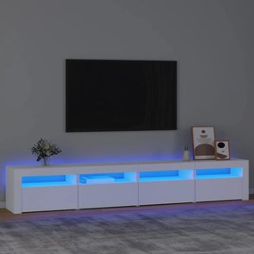 vidaXL Έπιπλο Τηλεόρασης με LED Λευκό 240x35x40 εκ.