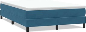 vidaXL Box Spring κρεβάτι χωρίς στρώμα σκούρο μπλε 140x220cm Βελούδινο