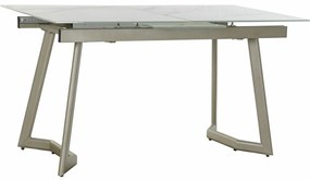Τραπεζαρία DKD Home Decor Κρυστάλλινο Χρυσό Μέταλλο Λευκό (140 x 80 x 76 cm)