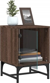 vidaXL Bedside Cabinet 2 τμχ. Brown Oak 13.8x14.6x19.7 in