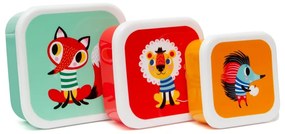 Lunch Box Σετ 3τμχ Πλαστικό Animals Petit Monkey PTM-LB1