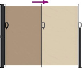 vidaXL Σκίαστρο Πλαϊνό Συρόμενο Taupe 170 x 300 εκ.