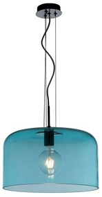 Φωτιστικό Οροφής Gibus I-GIBUS-S30 BLU 1xE27 Φ30cm 150cm Blue Luce Ambiente Design Glass