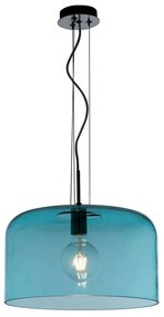 Φωτιστικό Οροφής Gibus I-GIBUS-S30 BLU 1xE27 Φ30cm 150cm Blue Luce Ambiente Design Γυαλί