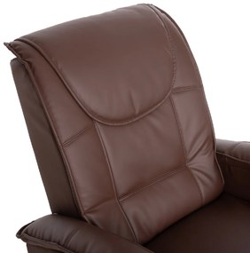 ΠΟΛΥΘΡΟΝΑ RELAX ΜΕ ΜΗΧΑΝΙΣΜΟ MASSAGE ROCCA HM0026.03 PU ΚΑΦΕ ΣΚΟΥΡΟ 80x96x97 εκ.