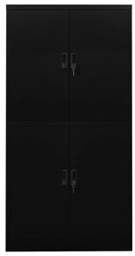 vidaXL Ντουλάπα Γραφείου Μαύρη 90 x 40 x 180 εκ. Ατσάλινη