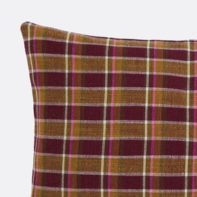 Ορθογώνια μαξιλαροθήκη βαμβακερή με καρό σχέδιο, OSWALD