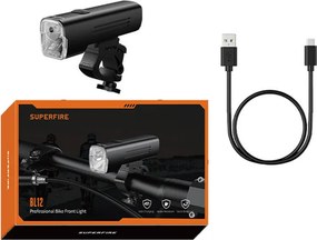 Φανάρι ποδηλάτου Superfire BL12 – 4800 mAh, USB, 2 λειτουργίες