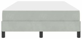 vidaXL Κρεβάτι box spring με στρώμα Ανοιχτό γκρι 120 x 190 cm Βελούδο