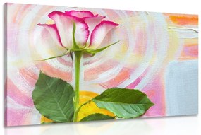 Εικόνα τριαντάφυλλο σε καμβά ζωγραφικής