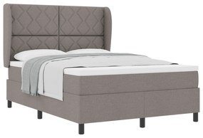 vidaXL κρεβάτι Box Spring με στρώμα - Ταμπά, 140x200 εκ, Ύφασμα