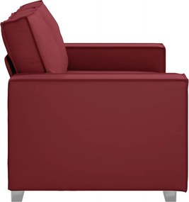vidaXL Διθέσιος καναπές Κόκκινο 160 cm Τεχνητό Δέρμα