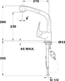 Μπαταρία Νεροχύτη Inox TEKA Περιστρεφόμενη MB-2 3/8" Pull Out 40931802