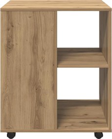vidaXL Ντουλάπι Τροχήλατο Αρτισιανή Δρυς 60x53x72 εκ. Επεξεργ. Ξύλο