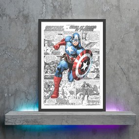 Πόστερ &amp;  Κάδρο Comic Captain America CM001 21x30cm Εκτύπωση Πόστερ (χωρίς κάδρο)