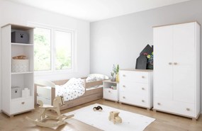 Βιβλιοθήκη  Classic  με 1 Συρτάρι  White + Oak 48x46x183cm BC90021  BabyCute