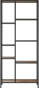vidaXL Βιβλιοθήκη 80 x 30 x 180 εκ. από Ατσάλι και Επεξεργασμένο Ξύλο