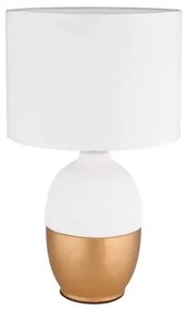Επιτραπέζιο Φωτιστικό E14 Φ25 Valentino Globo Lighting-21627W-Λευκό-Χρυσό 21627W