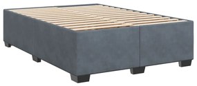 ΚΡΕΒΑΤΙ BOXSPRING ΜΕ ΣΤΡΩΜΑ ΣΚΟΥΡΟ ΓΚΡΙ 140X200 ΕΚ. ΒΕΛΟΥΔΙΝΟ 3290943