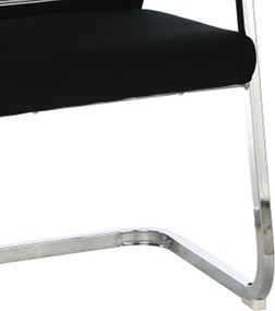 Καρέκλα γραφείου επισκέπτη Chromatic pakoworld μέταλλο-mesh μαύρο